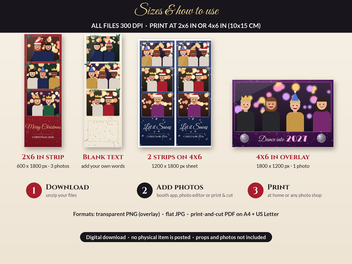 Christmas & NYE Photo Booth Templates
