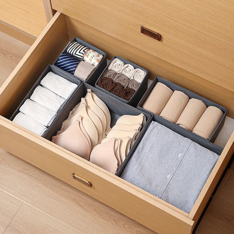 Fabric Drawer Organiser Box – Grey