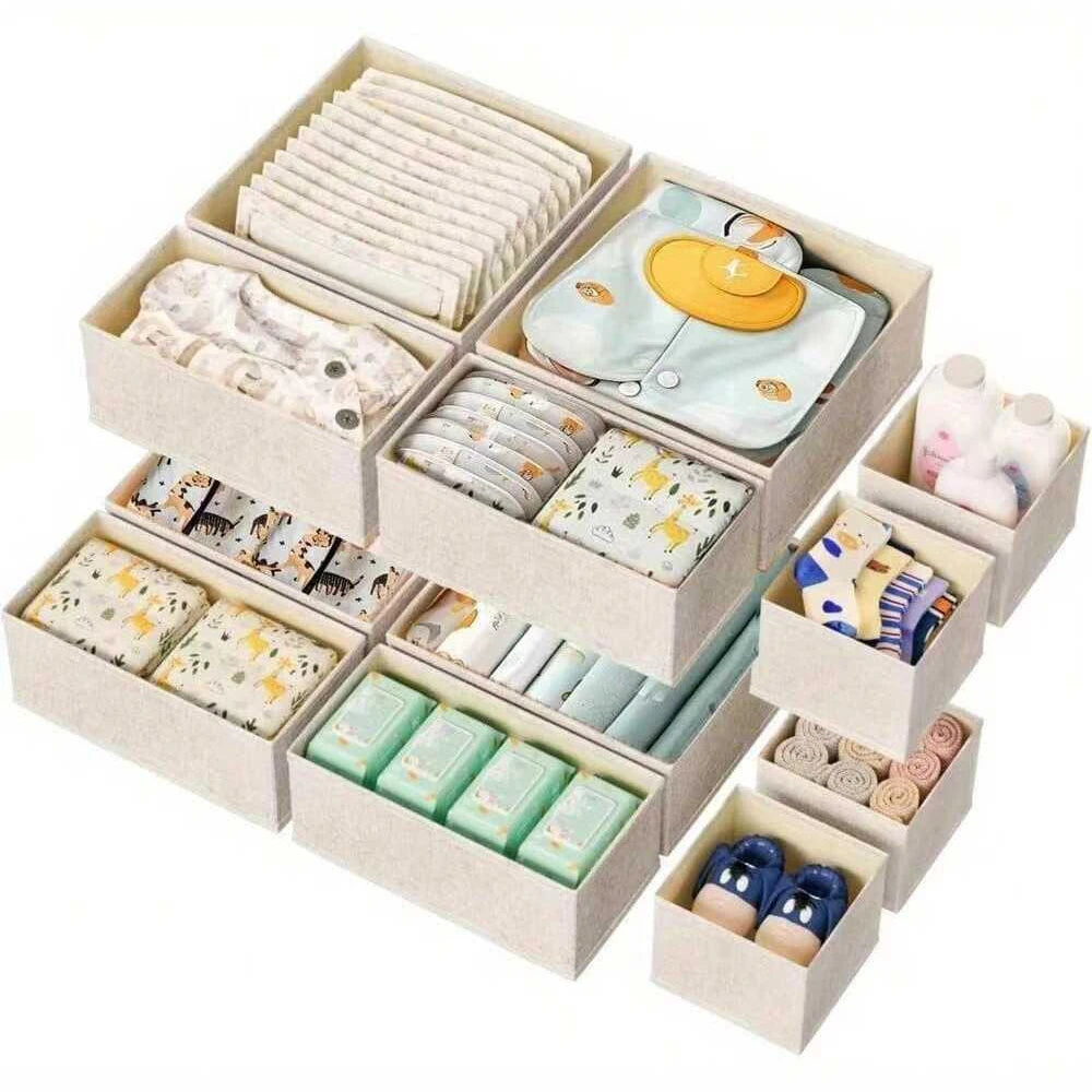 Foldable Underwear Organiser Boxes – 6 or 12 Piece