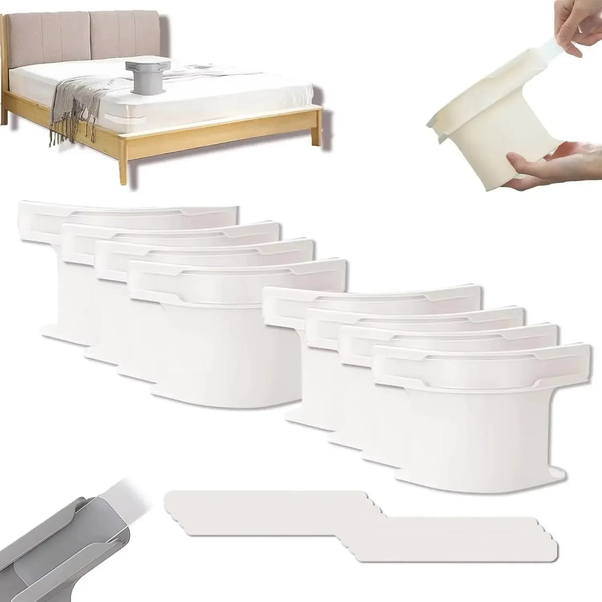 Bed Sheet Corner Holders – Anti-Slip Sheet Grip Clips (4 or 8 Pack)