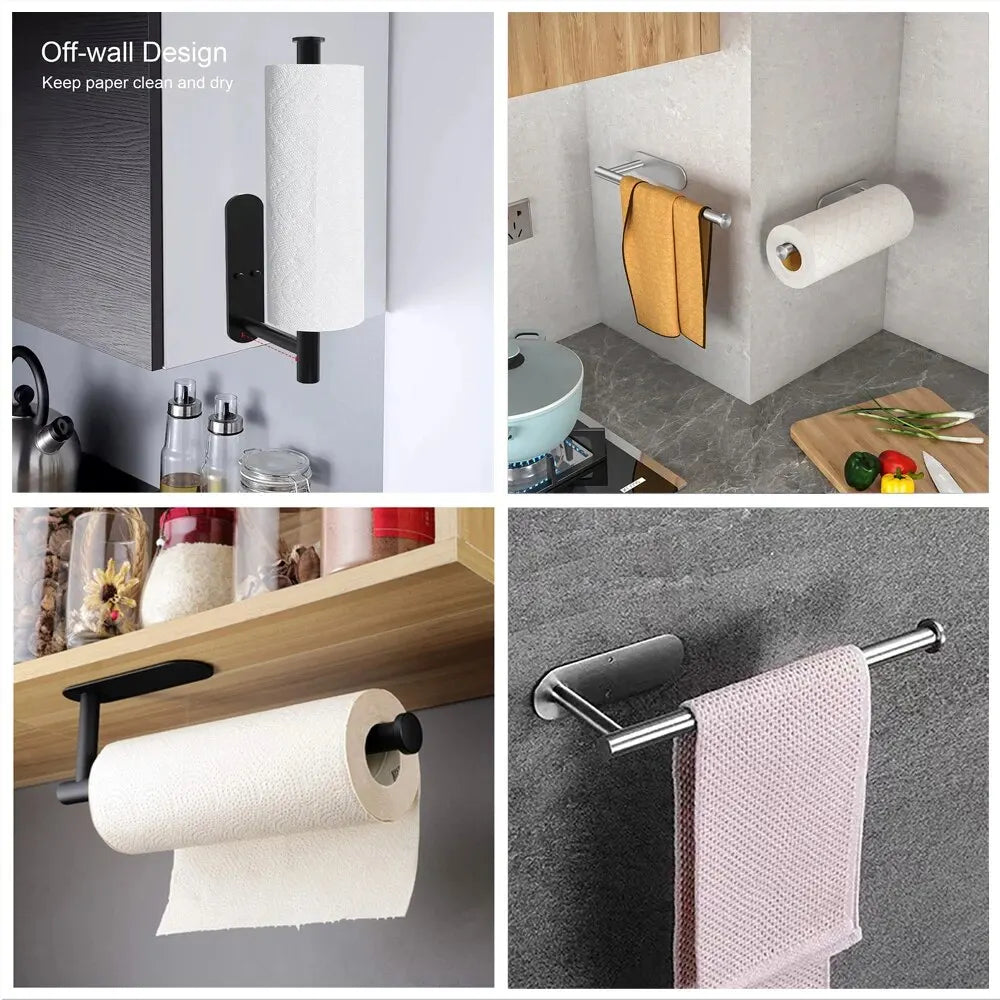 Adhesive Paper Towel & Toilet Roll Holder