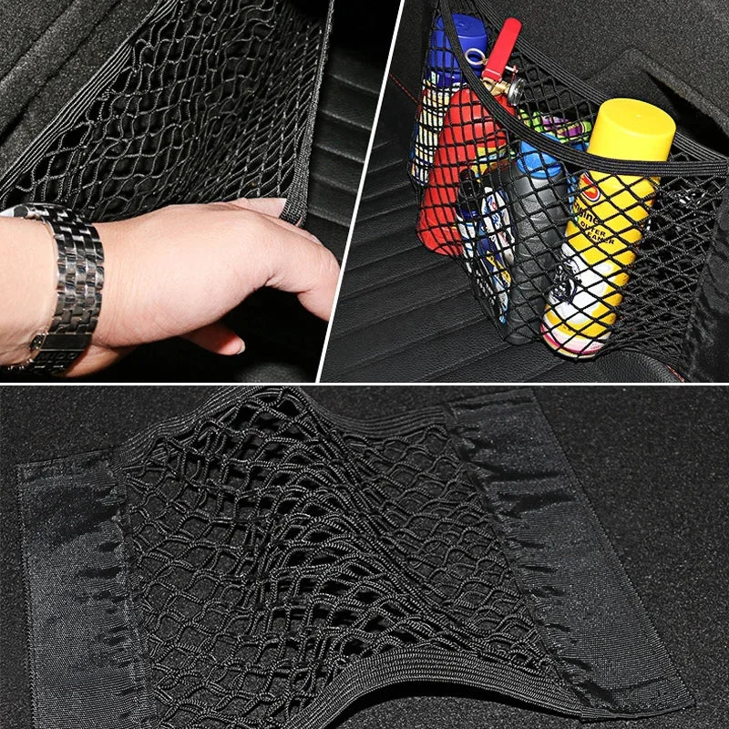 Car Seat-Back Elastic Storage Net