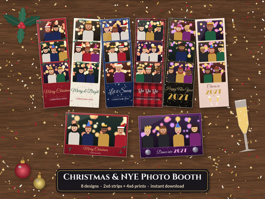 Christmas & NYE Photo Booth Templates