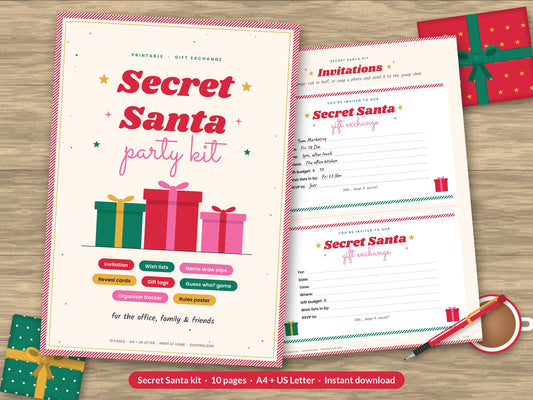 Secret Santa Party Kit Printable