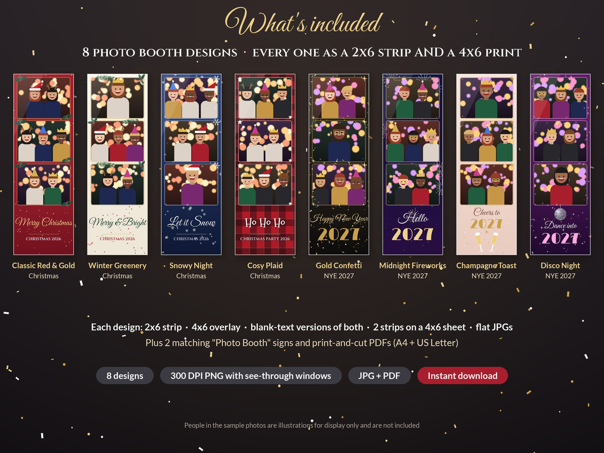Christmas & NYE Photo Booth Templates
