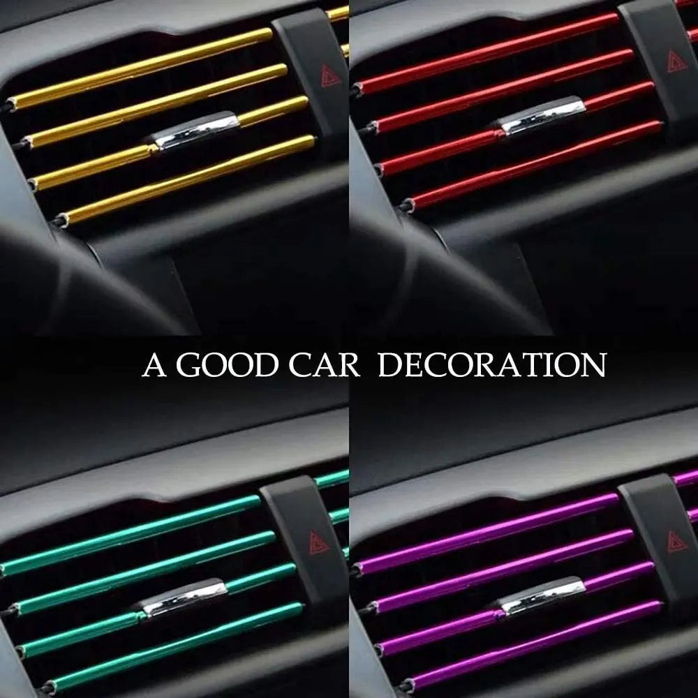 10-Piece U-Style Car Air Vent Decoration Trim Stickers