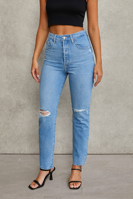 Levi’s 501® Original Fit Jeans – Light Blue, Distressed W30-L30