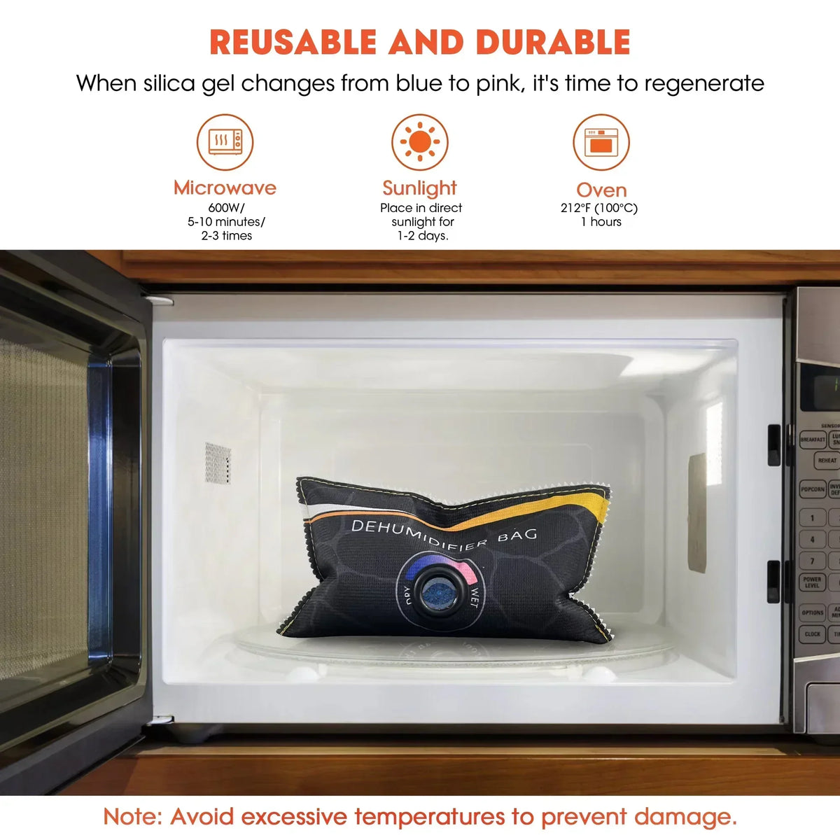 Reusable Car Dehumidifier Bags – Colour-Change Moisture Absorber (100g)