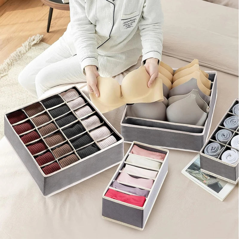 Foldable Wardrobe Drawer Organiser for Underwear, Socks & Accessories