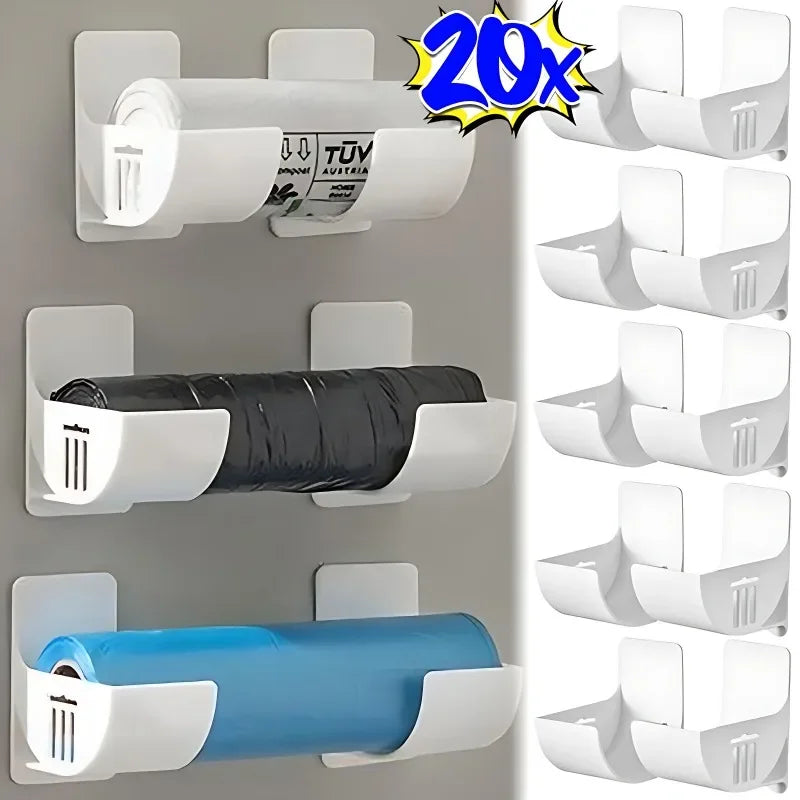 Wall-Mounted Plastic Bin Bag Holder & Storage Organiser