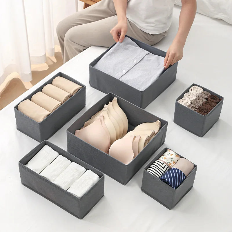 Fabric Drawer Organiser Box – Grey
