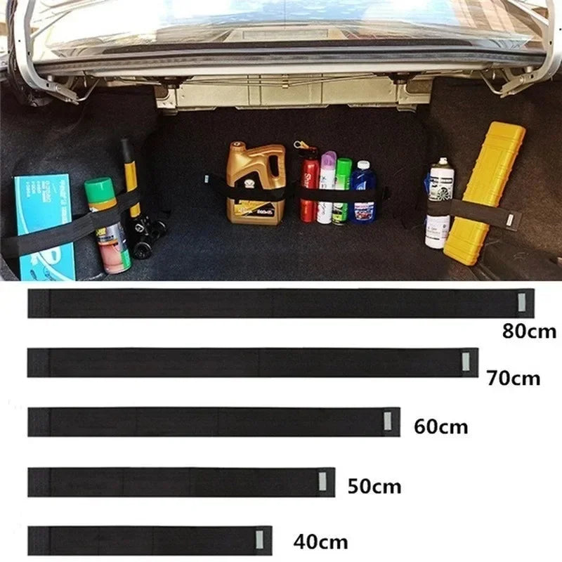 Car Trunk Organiser Elastic Fixing Belt & Storage Bag