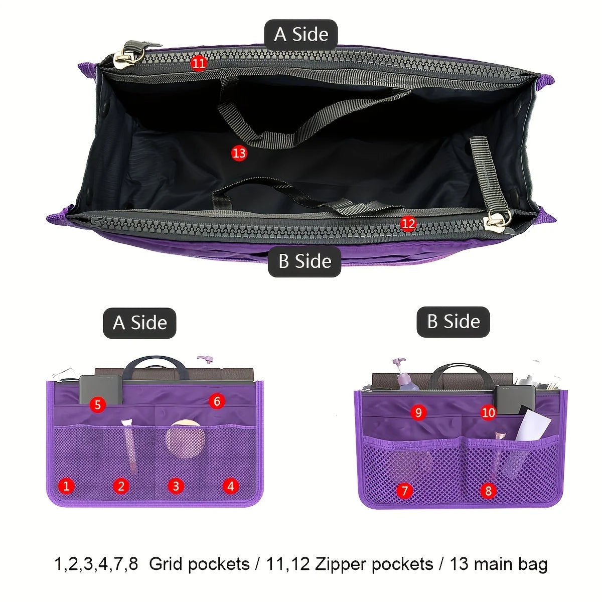 Bi-Fold Double-Zip Storage Bag