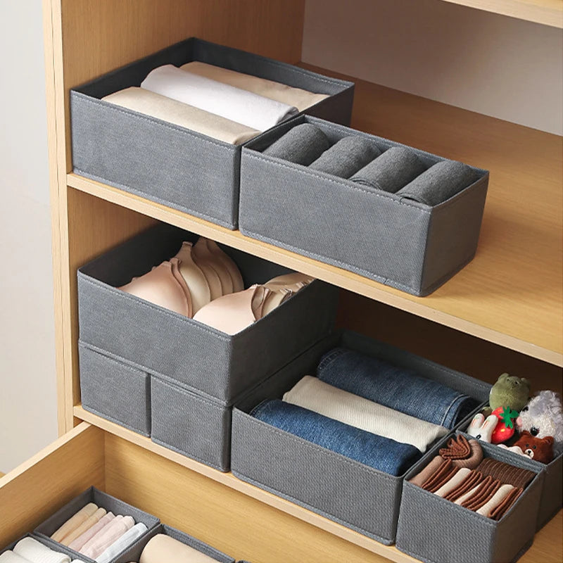 Fabric Drawer Organiser Box – Grey