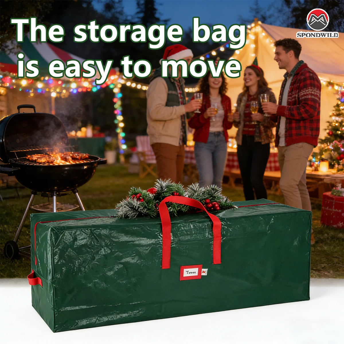 Christmas Tree Storage Bag – Waterproof with Handles (5ft–7.5ft Trees)