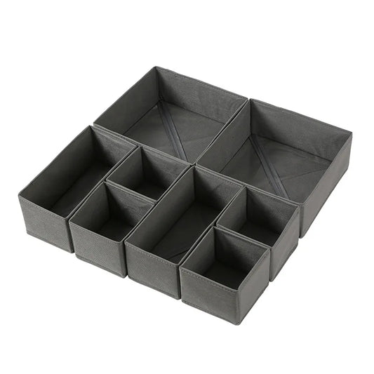 Fabric Drawer Organiser Box – Grey