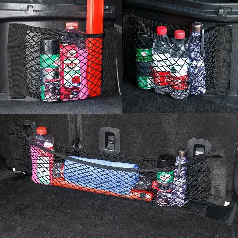 Car Seat-Back Elastic Storage Net
