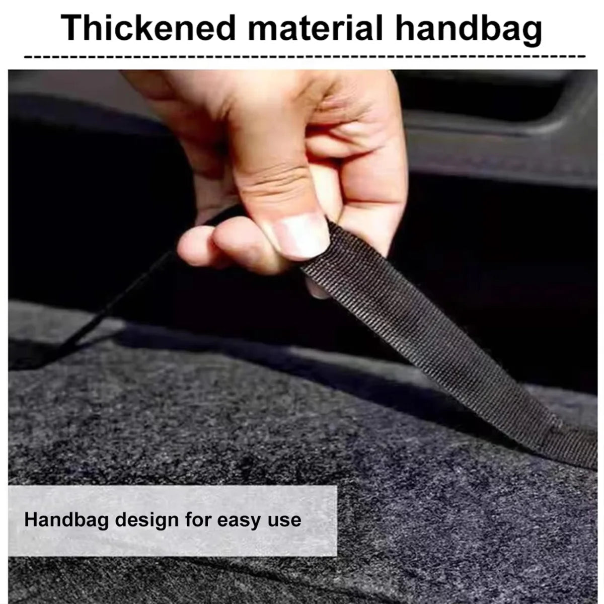 Dark Grey Felt Car Storage Box