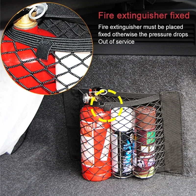 Car Seat-Back Elastic Storage Net