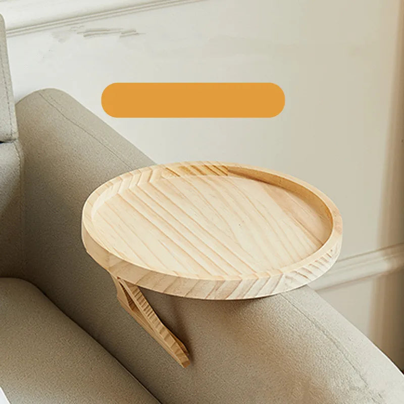 Wooden Clip-On Sofa Arm Tray