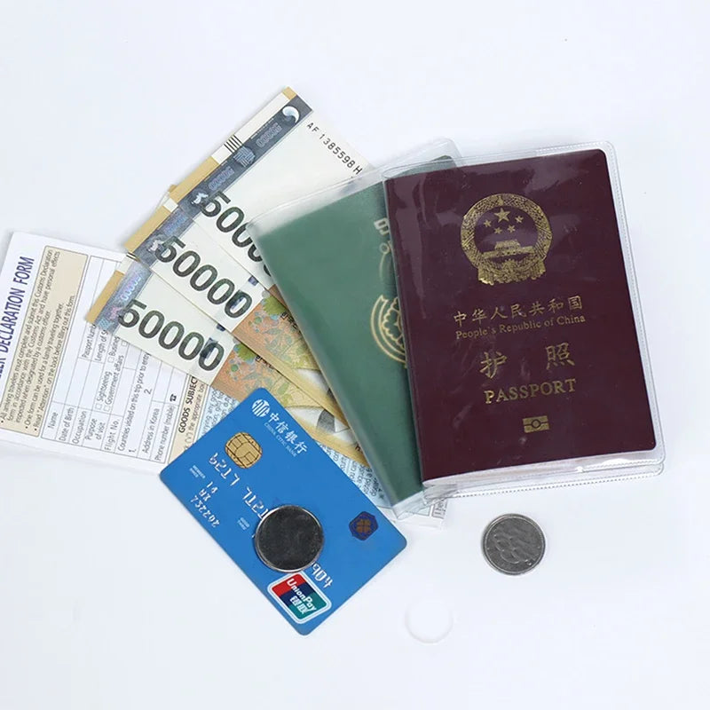 Transparent or Frosted PVC Passport Cover