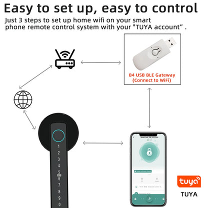 Fingerprint Door Lock Digital Electronic Lock with Password