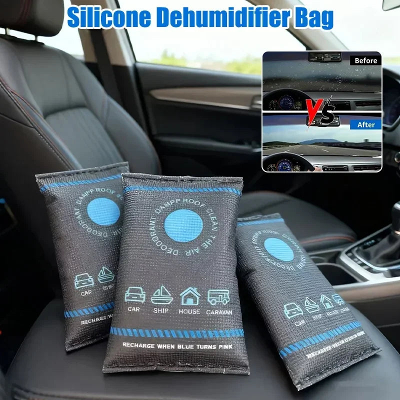 Reusable Car Dehumidifier Bags – Colour-Change Moisture Absorber (100g)