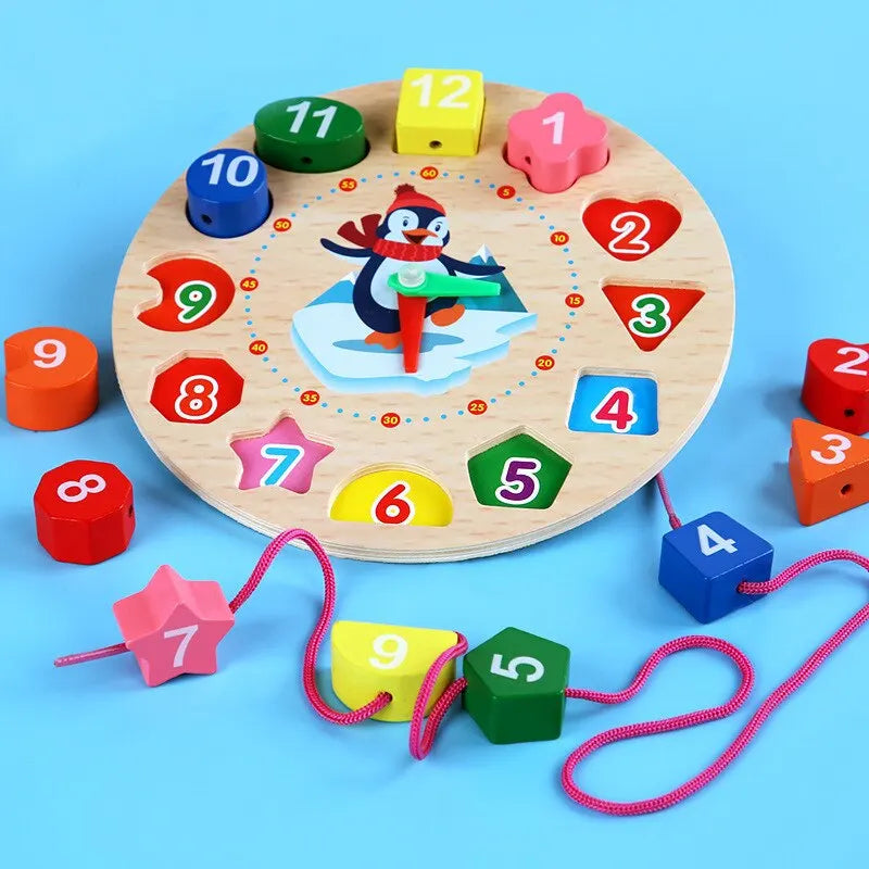 Wooden clock Toys for Babies