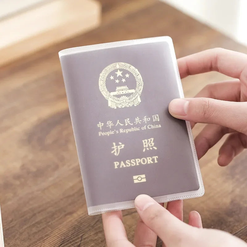 Transparent or Frosted PVC Passport Cover