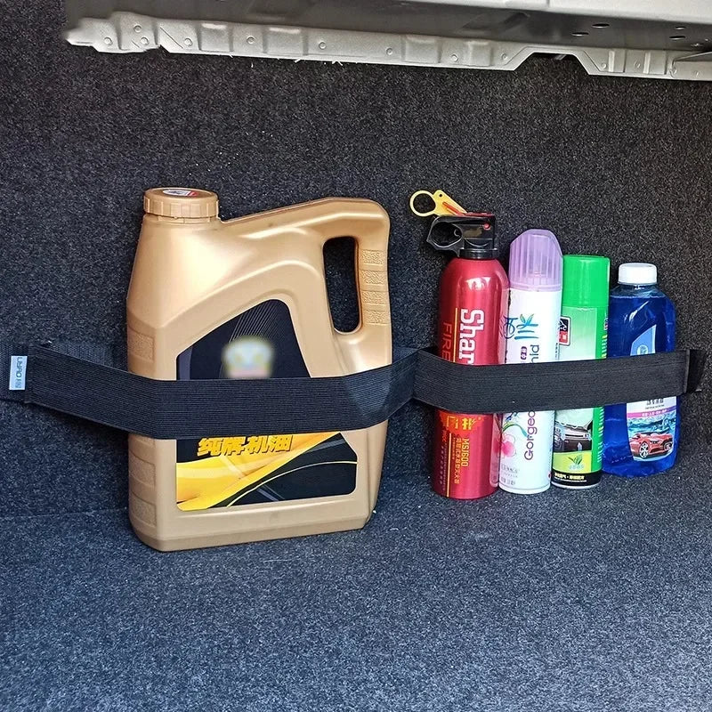 Car Trunk Organiser Elastic Fixing Belt & Storage Bag