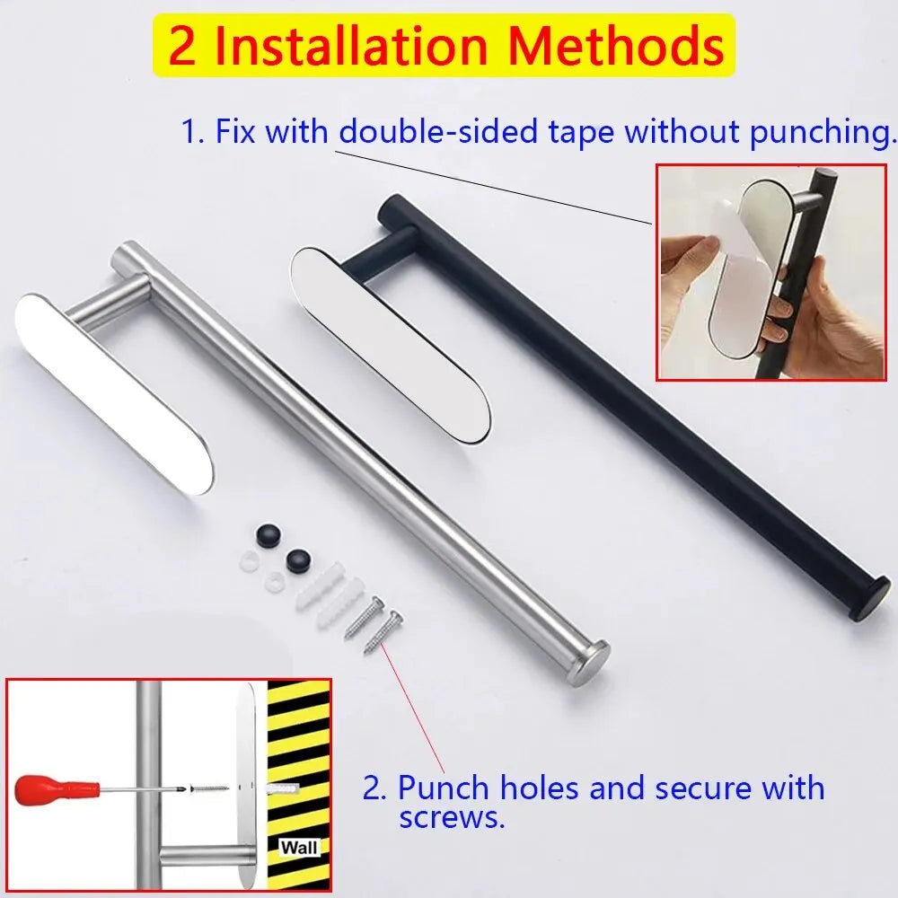 Adhesive Paper Towel & Toilet Roll Holder
