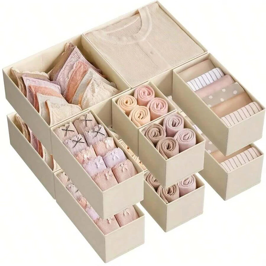 Foldable Underwear Organiser Boxes – 6 or 12 Piece