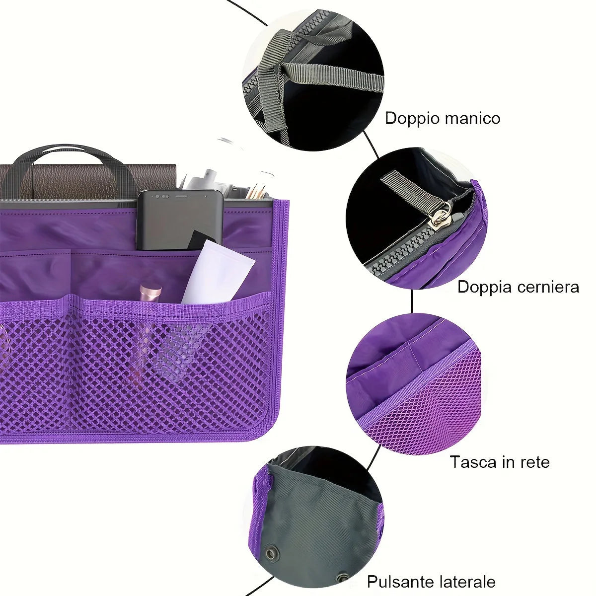 Bi-Fold Double-Zip Storage Bag