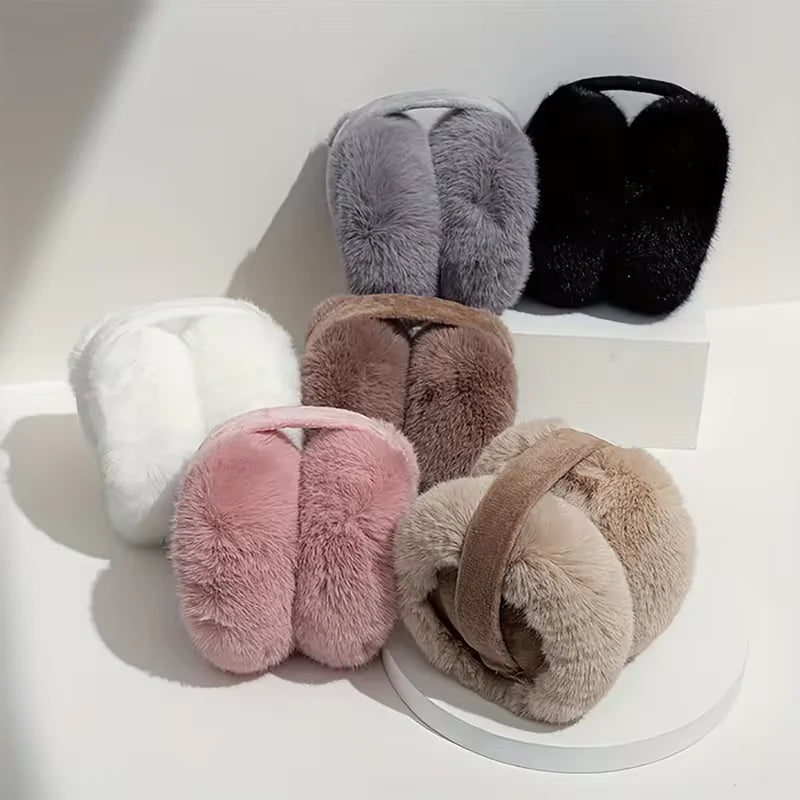 Plush earmuffs colour line-up (available in Brown, Grey, White and Black)