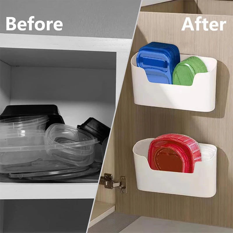 Wall-Mounted Adhesive Storage Rack – 1 or 2 Pieces