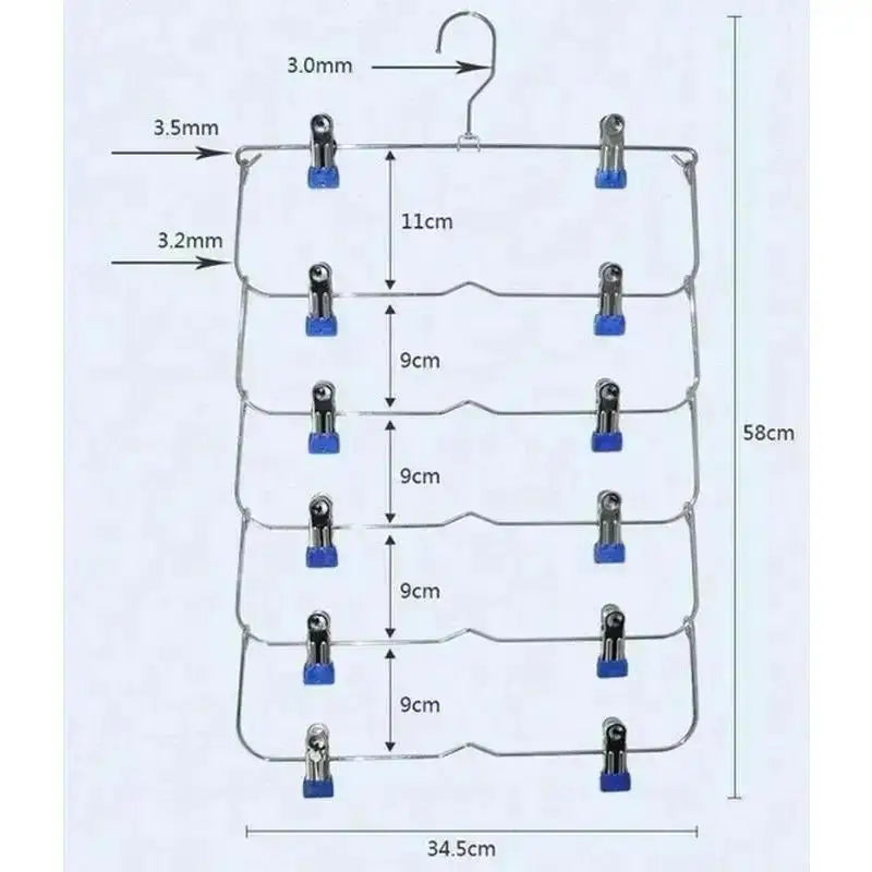 Non-Slip 6-Layer Trouser Hanger