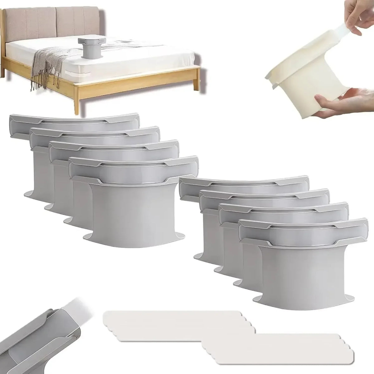 Bed Sheet Corner Holders – Anti-Slip Sheet Grip Clips (4 or 8 Pack)