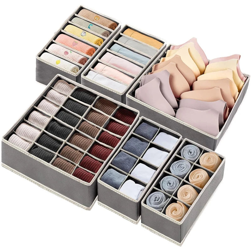 Foldable Wardrobe Drawer Organiser for Underwear, Socks & Accessories