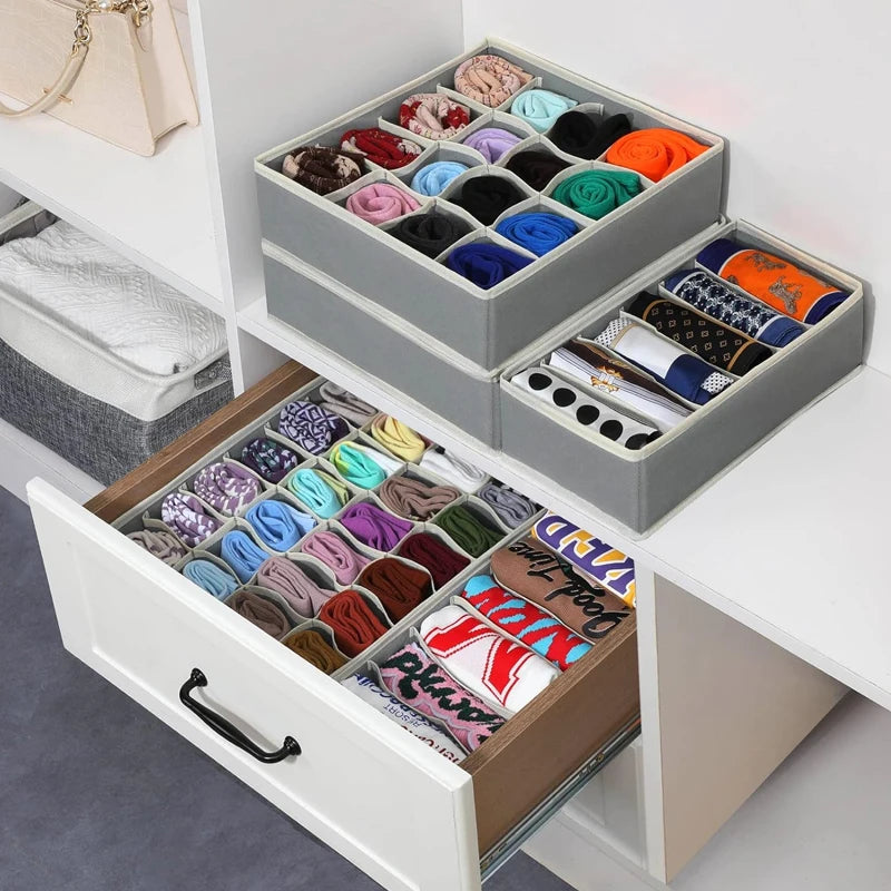 Foldable Wardrobe Drawer Organiser for Underwear, Socks & Accessories