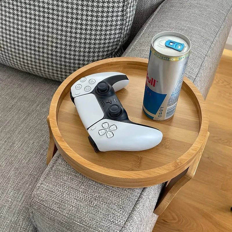 Wooden Clip-On Sofa Arm Tray