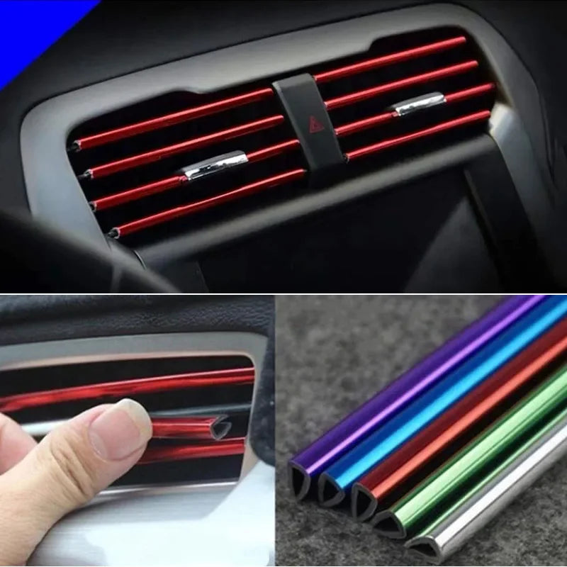 10-Piece U-Style Car Air Vent Decoration Trim Stickers