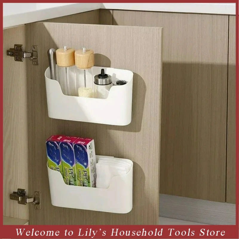 Wall-Mounted Adhesive Storage Rack – 1 or 2 Pieces