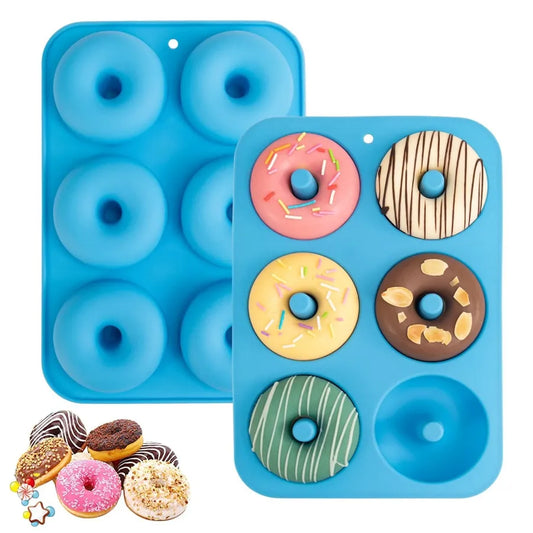 Heat Resistant Silicone Donut Mould for 6 Doughnuts