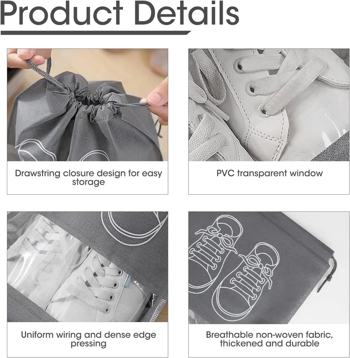 Shoe Storage Bags – 5 or 10 Pack
