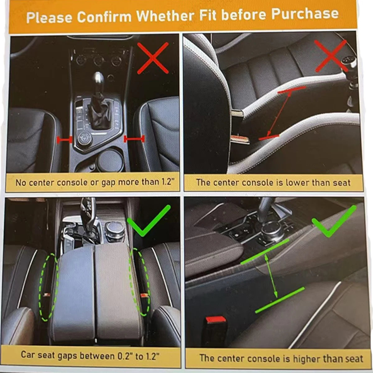 Car Seat Gap Filler Organiser – 2 Pack