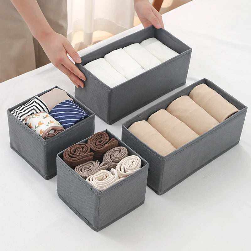 Fabric Drawer Organiser Box – Grey