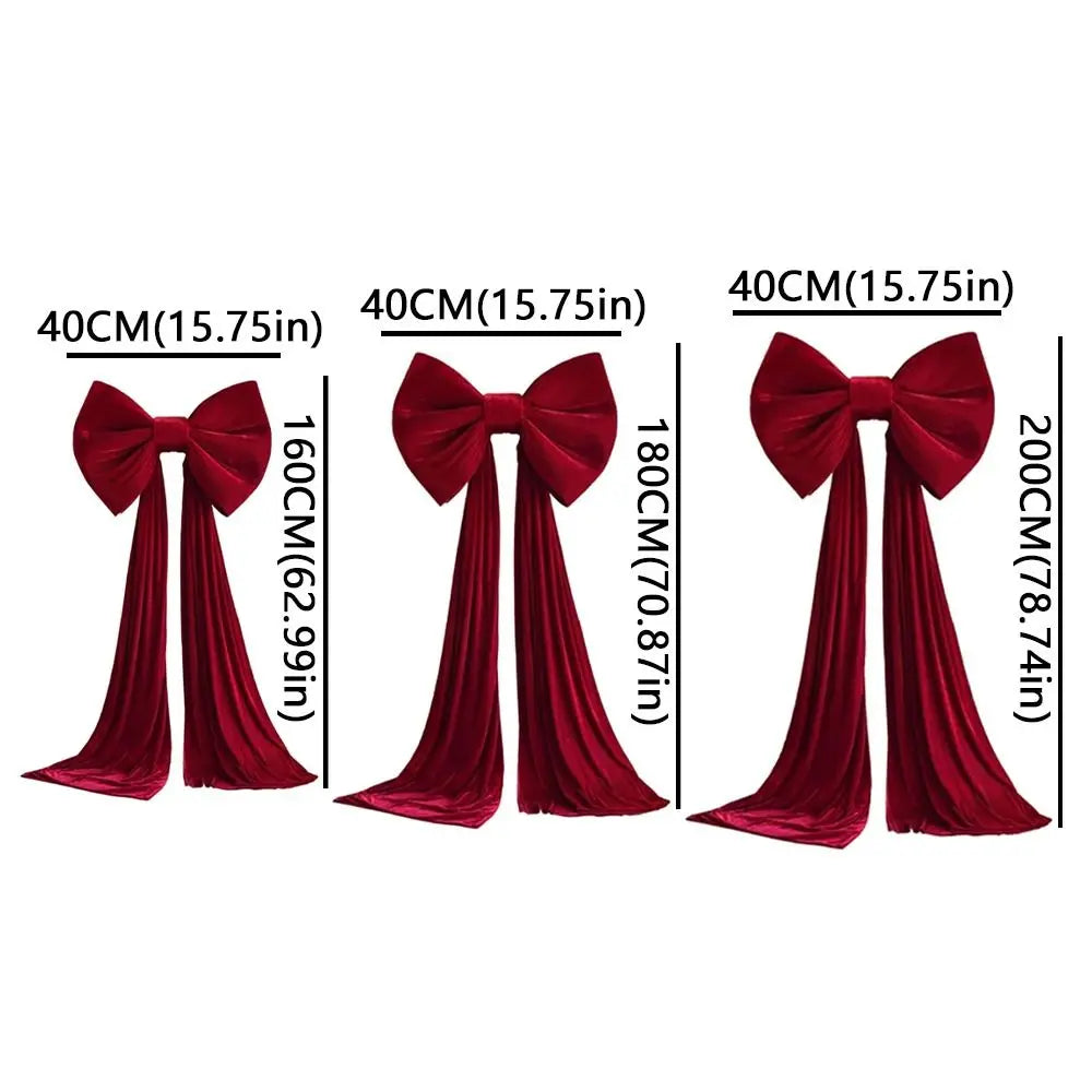 Velvet Christmas bow sizes: 40 x 160 cm, 40 x 180 cm and 40 x 200 cm