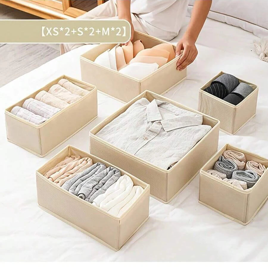 Foldable Underwear Organiser Boxes – 6 or 12 Piece