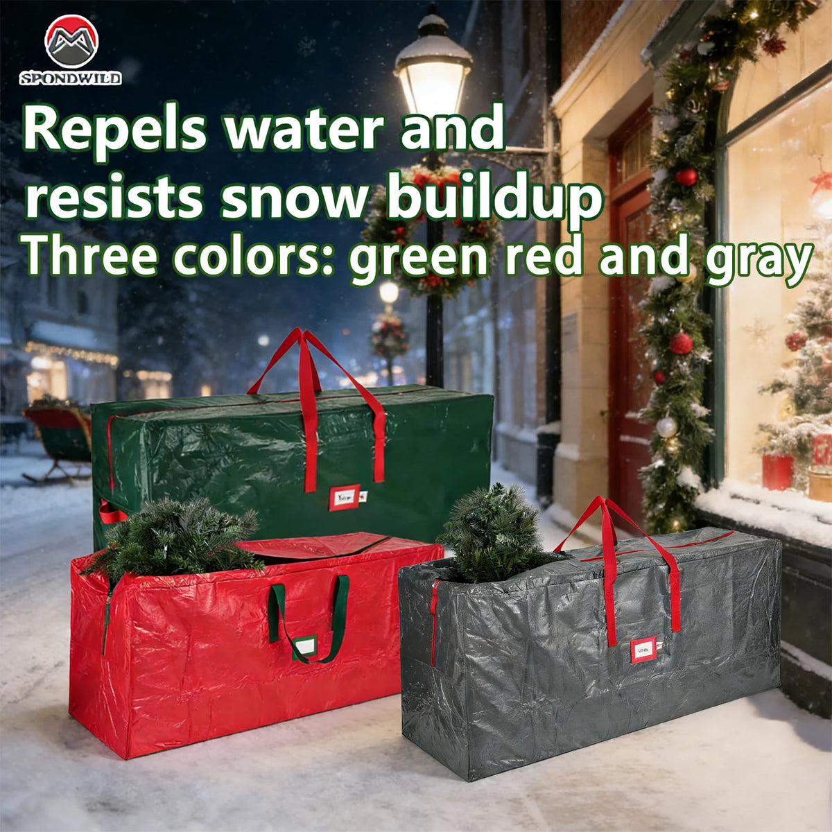 Christmas Tree Storage Bag – Waterproof with Handles (5ft–7.5ft Trees)