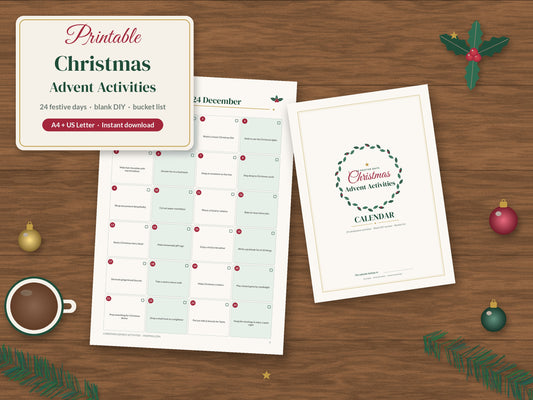 Printable Christmas Advent calendar activities – 24 festive ideas